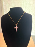 Blossom of Faith 18k gold plated Cross Necklace