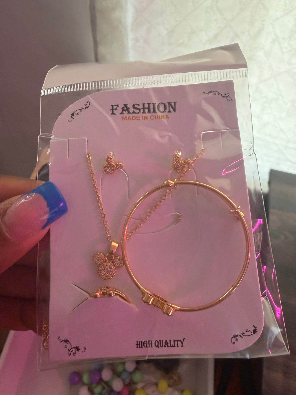 🎀 Little Miss Mouse Jewelry Set- small kid size