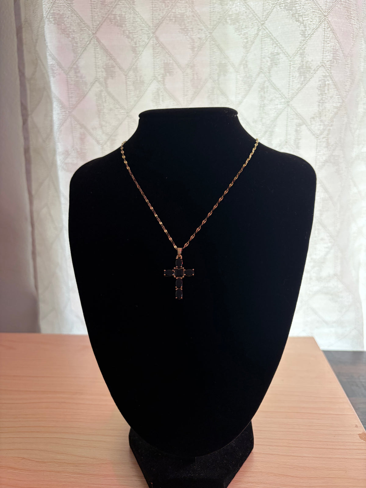 Blossom of Faith 18k gold plated Cross Necklace