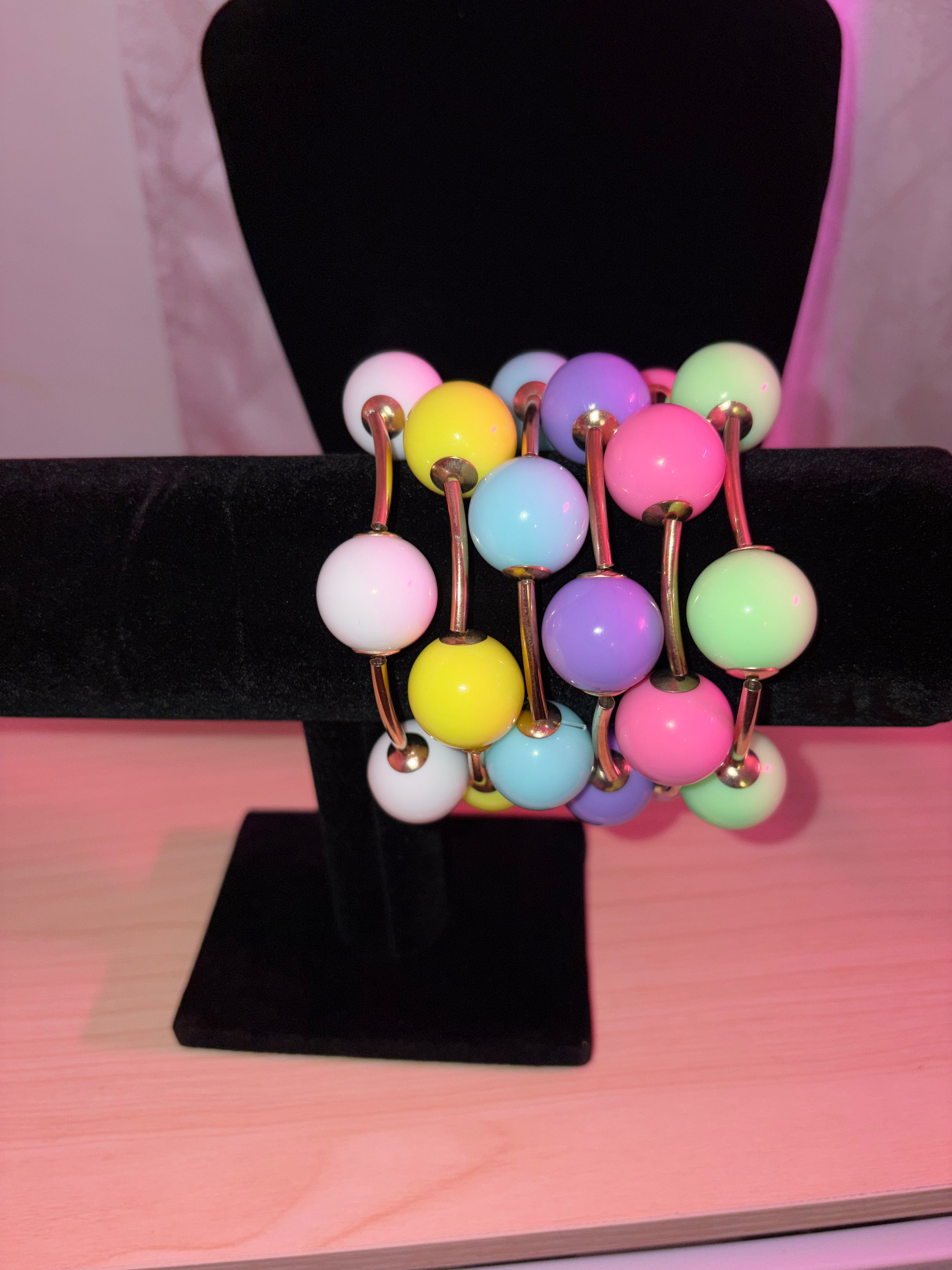 6 Piece- Bestie Bubble Bangles Set